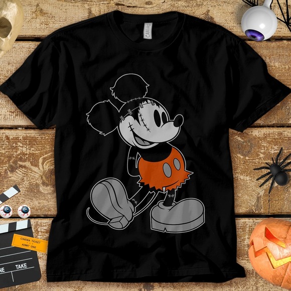 Disney Mickey Mouse Mickeystein Halloween Unisex Tee Adult T-shirt Kid Shirt - Picture 1 of 2